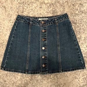 LIFE IN PROGRESS JEAN SKIRT